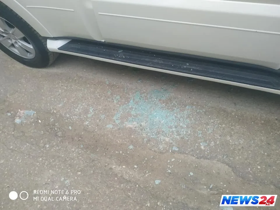 Baş redaktorun avtomobilini qarət etdilər - FOTOLAR