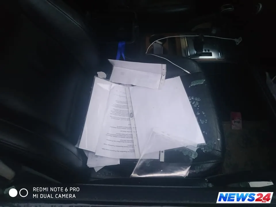 Baş redaktorun avtomobilini qarət etdilər - FOTOLAR