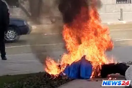 Qusarda 42 yaşlı qadın özünə od vurdu