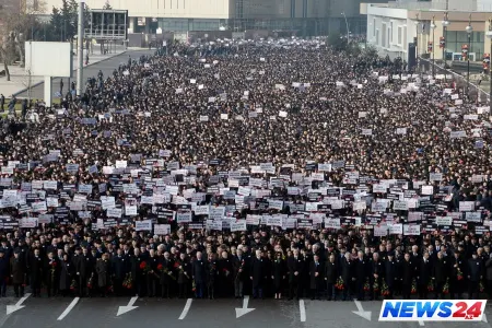 Xocalı soyqırımının 27-ci ildönümü ilə əlaqədar Bakıda keçirilən ümumxalq yürüşündən