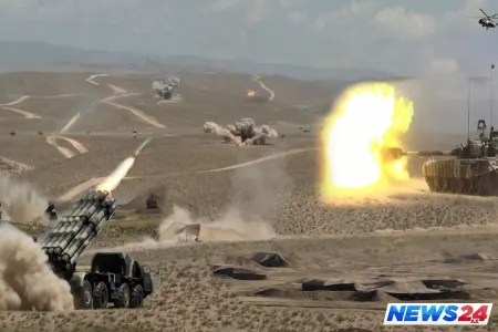 Naxçıvan Qarnizonu qoşunlarında komanda-qərargah təlimi keçirilib - VİDEO