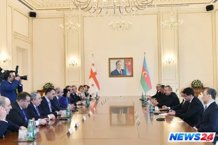 Azərbaycan və Gürcüstan prezidentlərinin geniş tərkibdə görüşü keçirilib