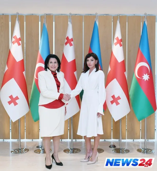 Mehriban Əliyeva Gürcüstan Prezidenti Salome Zurabişvili ilə görüşüb - FOTO