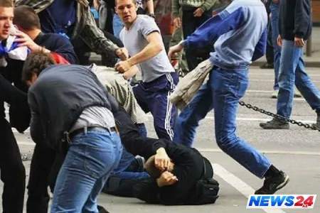 Bakıda kütləvi bıçaqlaşma - VİDEO