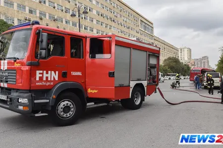 Futbol məktəbində baş verən yanğın söndürülüb - YENİLƏNİB