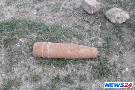 Qazaxda top mərmisi aşkarlanıb - FOTO