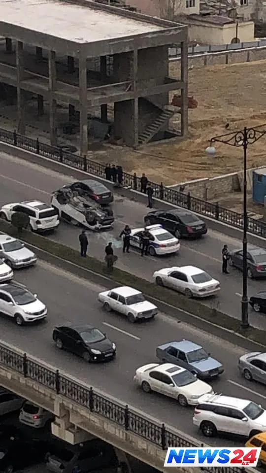 Bakıda dəhşətli avtomobil qəzası