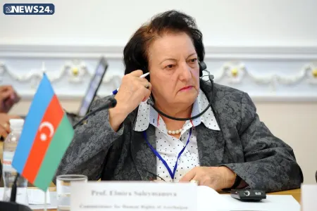 Elmira Süleymanova Milli Məclisdə illik məruzəni təqdim edib