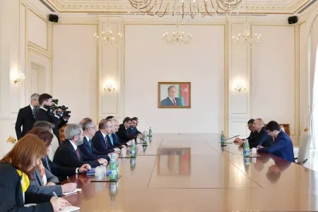 Prezident İlham Əliyev Türkiyə parlamentinin sədrini qəbul edib