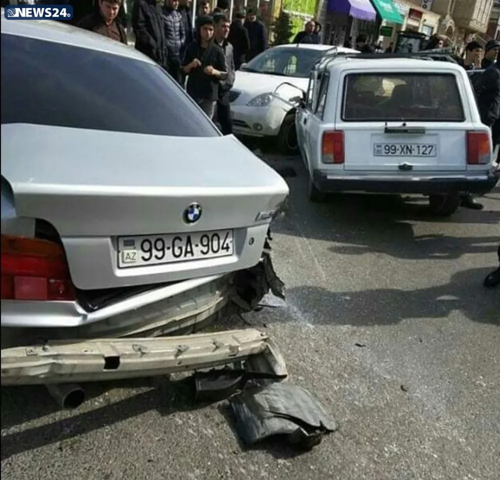 Bakıda dəhşətli zəncirvari qəza - FOTO