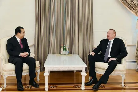 Prezident İlham Əliyev Xarici İşlər üzrə Çin Xalq İnstitutunun prezidentini qəbu