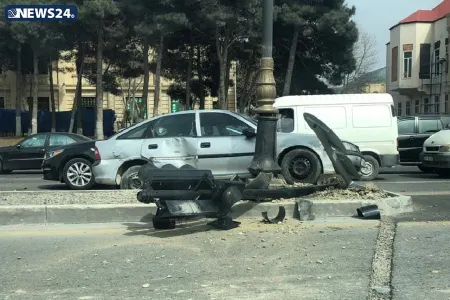 Nobel prospektində zəncirvari qəza - FOTO