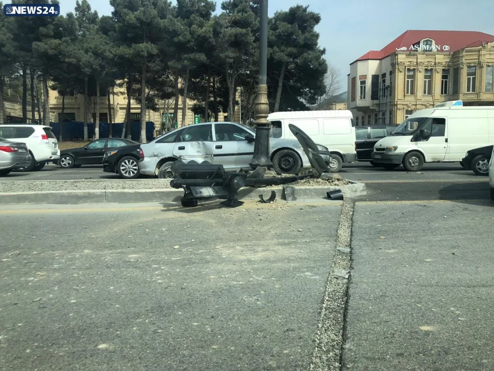 Nobel prospektində zəncirvari qəza - FOTO