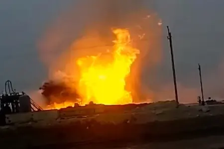 Neft quyusu yanır - VİDEO