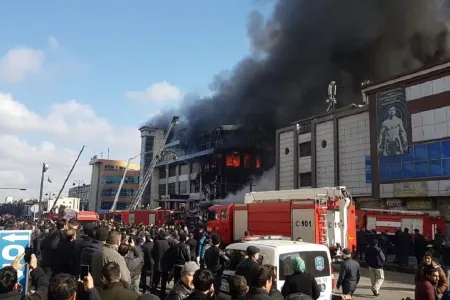 "Diqlas"da baş verən yanğınla bağlı avtomobillərin hərəkəti məhdudlaşdırılıb - YENİLƏNİB