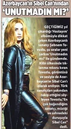 Türkiyə mətbuatı Şəbnəm Tovuzludan yazdı - FOTO