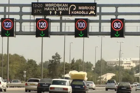 Bu yolda hərəkət sürəti endirilir