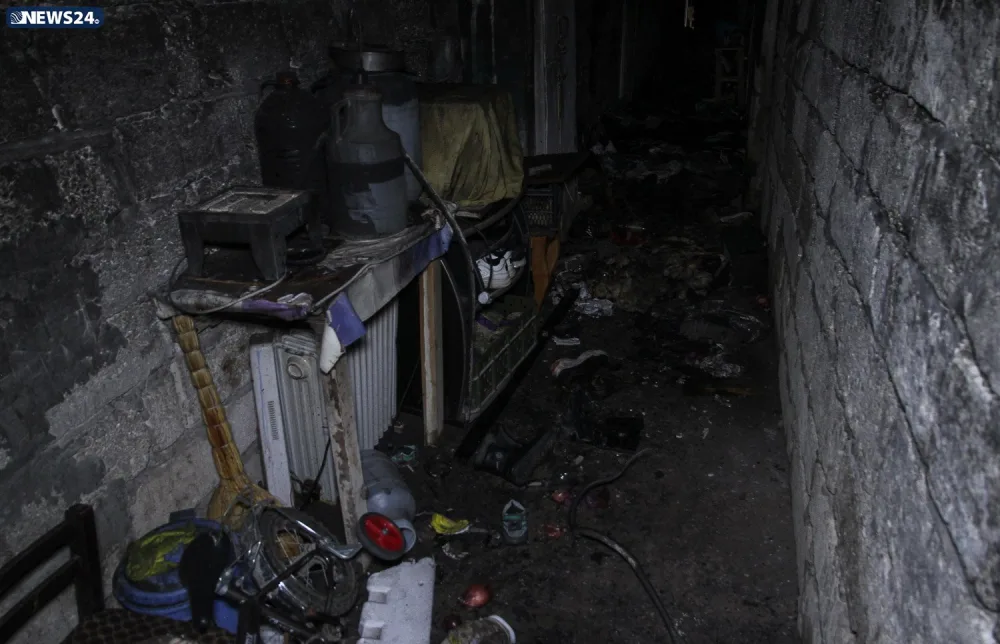 Yataqxanadakı yanğın anbaan - NEWS24.AZ-DA - FOTO - VİDEOREPORTAJ