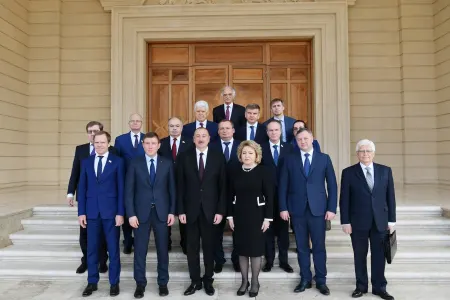 Prezident İlham Əliyev Rusiya Federasiya Şurasının sədrini qəbul edib - FOTO