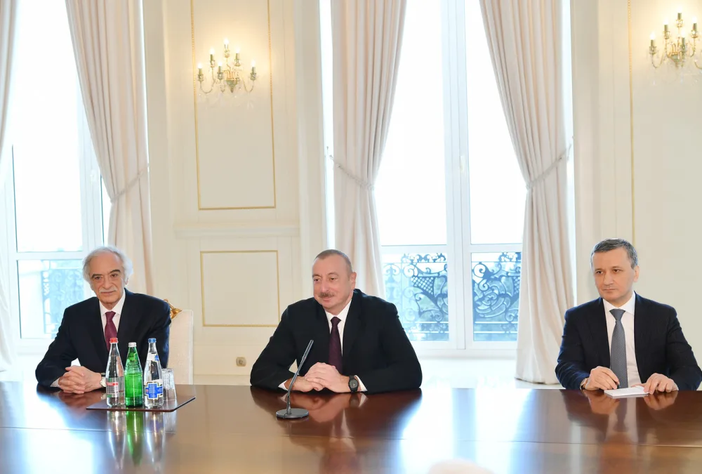 Prezident İlham Əliyev Rusiya Federasiya Şurasının sədrini qəbul edib - FOTO
