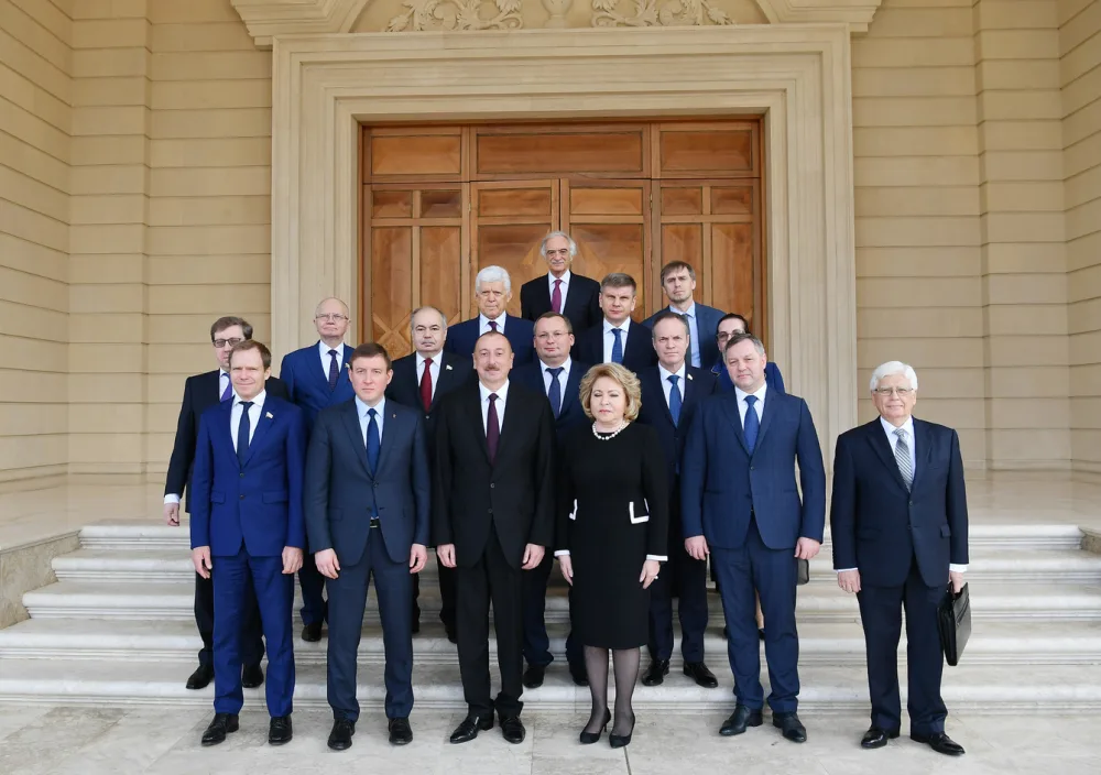 Prezident İlham Əliyev Rusiya Federasiya Şurasının sədrini qəbul edib - FOTO