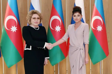 Mehriban Əliyeva ilə Valentina Matviyenkonun görüşü baş tutub - FOTO