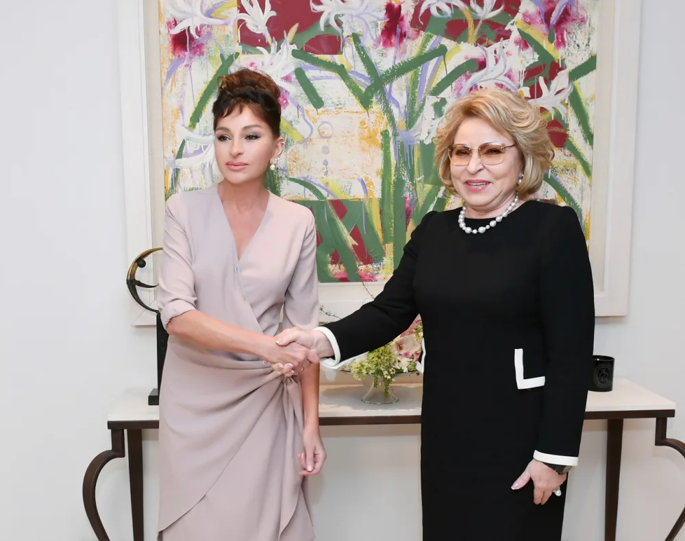 Mehriban Əliyeva ilə Valentina Matviyenkonun görüşü baş tutub - FOTO
