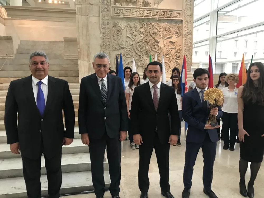 Avropa Gənclər Olimpiya oyunlarına 100 gün qalmış məşəl Romadan - Azərbaycana ötürülüb - FOTO - VİDEO