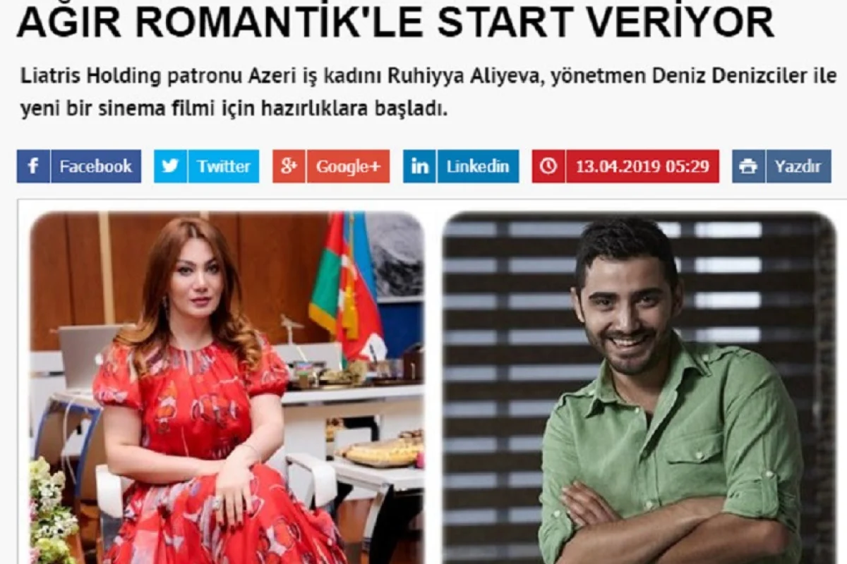 Ruhi Əliyeva TÜRKİYƏ MƏTBUATINDA - – FOTO