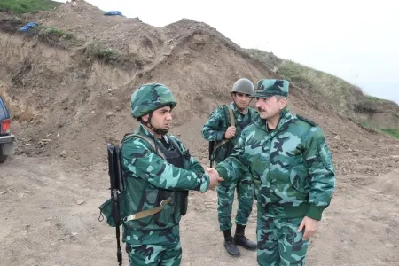 Elçin Quliyev “Qazax” sərhəd dəs­tə­sinin Ermənistanla dövlət sər­hə­dində - FOTOLAR