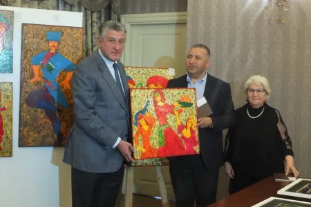 Azərbaycan və Gürcüstan dostluğuna həsr olunmuş rəsm sərgisi açılıb