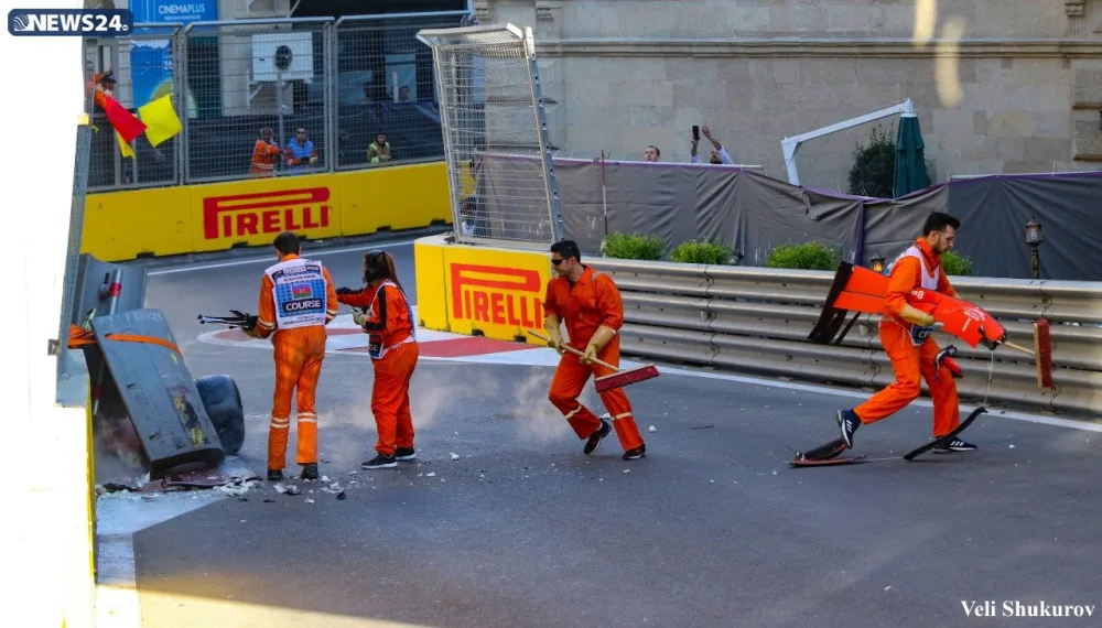 Ötən gün "Formula 1"də yaşanan - QƏZALAR FOTOLARDA