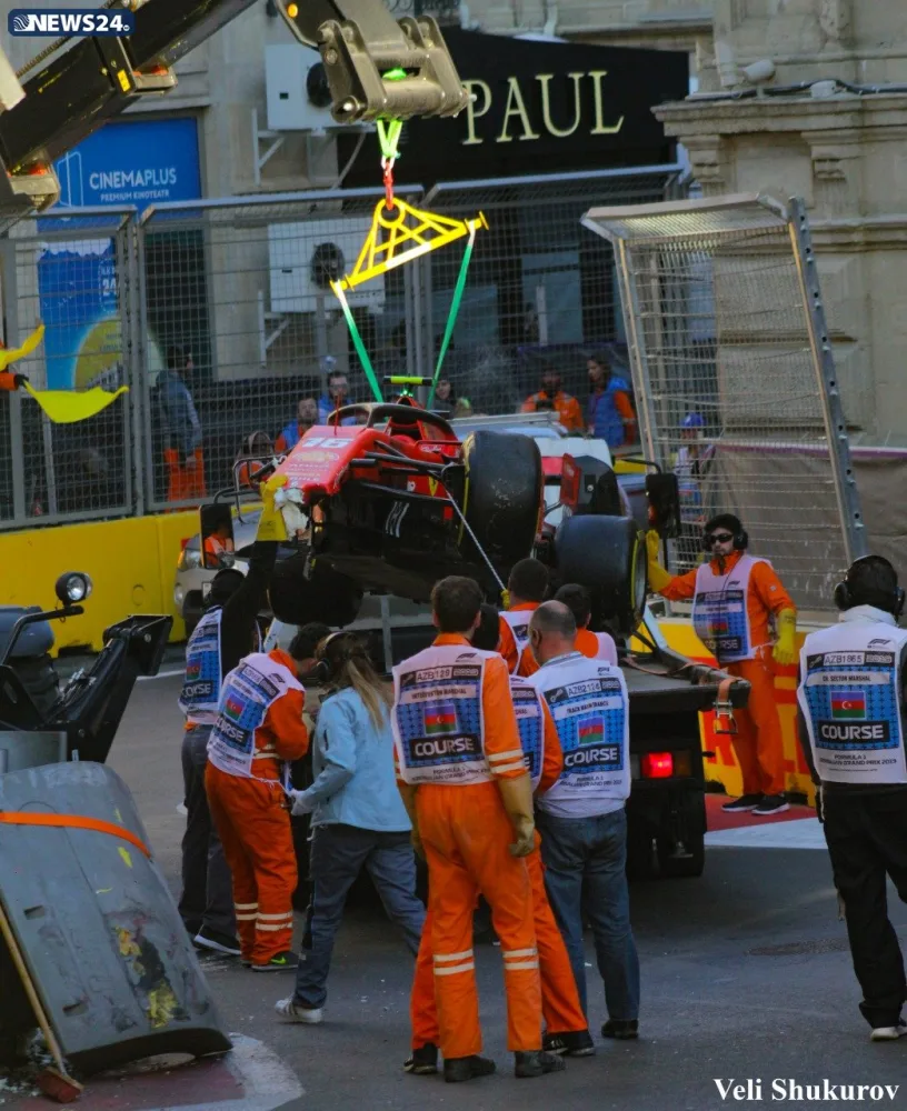 Ötən gün "Formula 1"də yaşanan - QƏZALAR FOTOLARDA