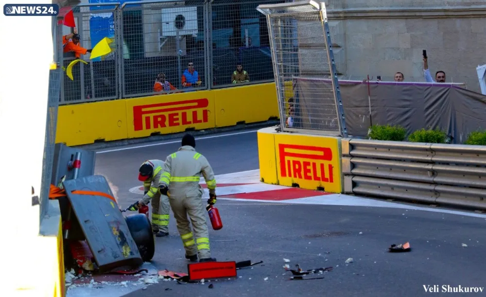 Ötən gün "Formula 1"də yaşanan - QƏZALAR FOTOLARDA