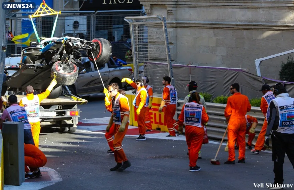 Ötən gün "Formula 1"də yaşanan - QƏZALAR FOTOLARDA