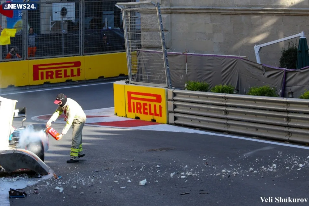 Ötən gün "Formula 1"də yaşanan - QƏZALAR FOTOLARDA