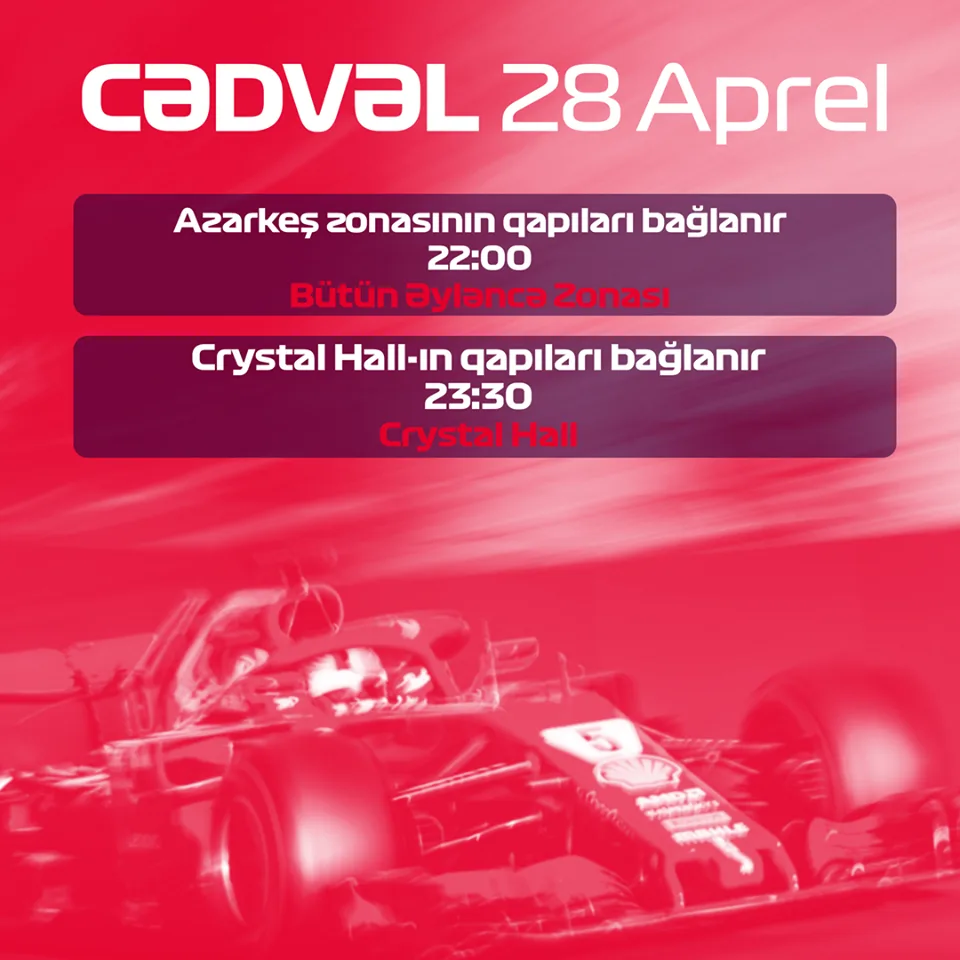 Bu gün "Formula 1" Azərbaycan Qran-prisinin - QALİBİ BƏLLİ OLACAQ - YARIŞIN CƏDVƏLİ