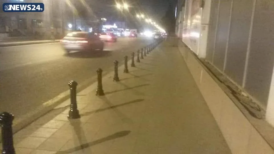 Bakıda BNA-nın quraşdırdığı tumbaları kəsib atdılar - – FOTO