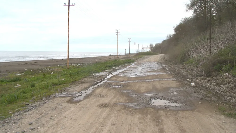 Xudat-Nabran avtomobil yolu təmir olunur - FOTOLAR