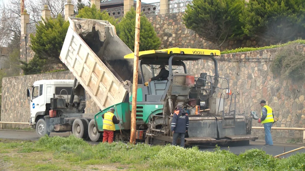 Xudat-Nabran avtomobil yolu təmir olunur - FOTOLAR