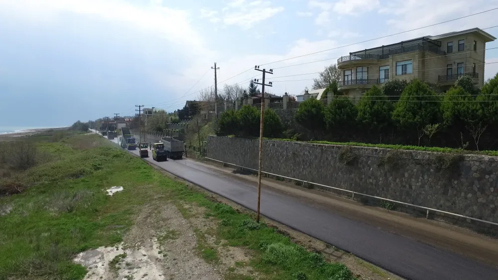 Xudat-Nabran avtomobil yolu təmir olunur - FOTOLAR