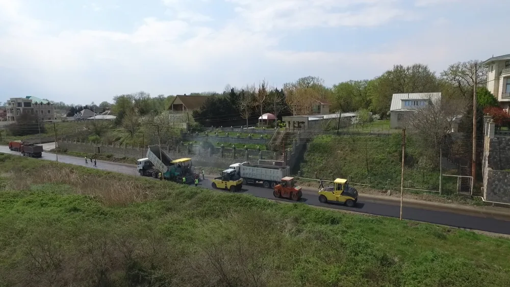 Xudat-Nabran avtomobil yolu təmir olunur - FOTOLAR