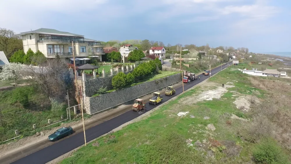 Xudat-Nabran avtomobil yolu təmir olunur - FOTOLAR