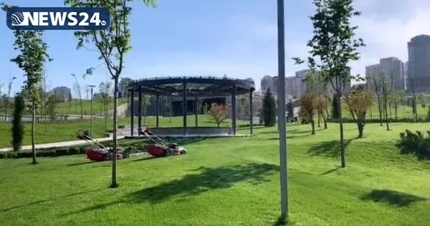 Bakının mərkəzində unikal park salındı - FOTOLAR