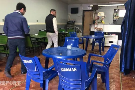 Kafedə kütləvi dava - qadın xəsarət aldı-FOTO