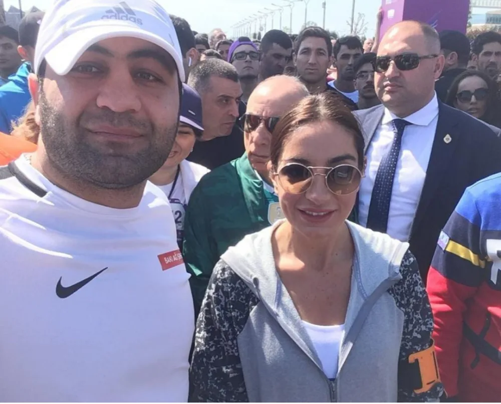 Arzu Əliyeva və Mədət Quliyev məşhurlarla birgə Bakı Marafonunda - FOTO-VİDEO