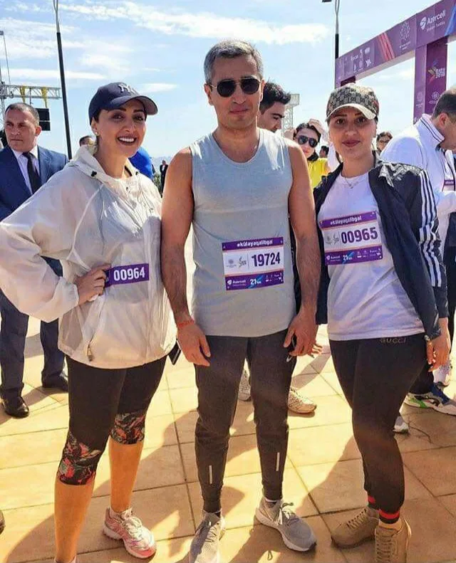 Arzu Əliyeva və Mədət Quliyev məşhurlarla birgə Bakı Marafonunda - FOTO-VİDEO