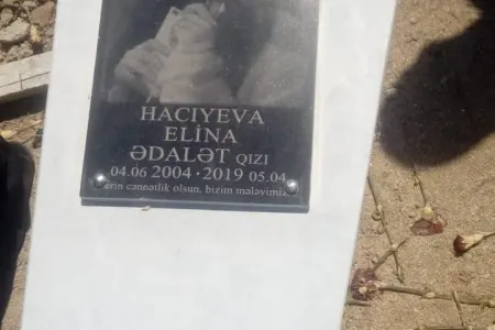 Elinanın baş daşına BU SÖZLƏR YAZILDI - "Yerin cənnətlik olsun, bizim mələyimiz..." - FOTO