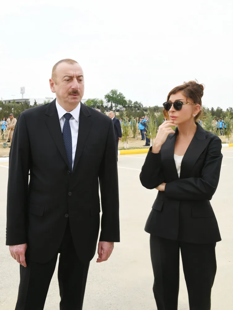 Prezident İlham Əliyev və ailəsi ağacəkmə aksiyasında - FOTOLAR - YENİLƏNİB