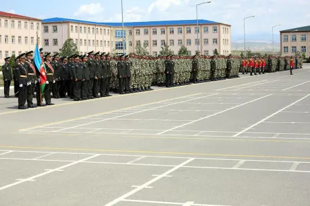 Gənc əsgərlərin andiçmə mərasimi keçirildi - FOTO